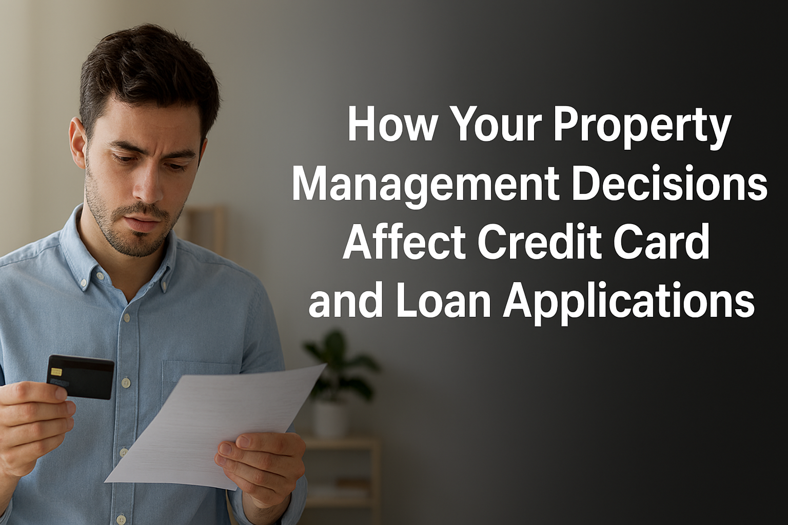 How Your Property Management Decisions Affect Credit Card and Loan Applications